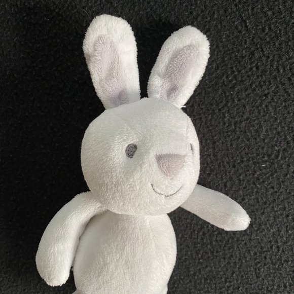 Just One Year By Carters small white bunny plush gray eyes crib baby toy stuffed - Picture 3 of 9